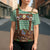 Lederhosen Oktoberfest Cross Shoulder Shirt Green Edelweiss Floral Polka Dots - Wonder Print Shop