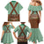 Lederhosen Oktoberfest Family Matching Mermaid Dress and Hawaiian Shirt Green Edelweiss Floral Polka Dots - Wonder Print Shop