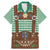 Lederhosen Oktoberfest Family Matching Mermaid Dress and Hawaiian Shirt Green Edelweiss Floral Polka Dots - Wonder Print Shop