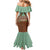 Lederhosen Oktoberfest Family Matching Mermaid Dress and Hawaiian Shirt Green Edelweiss Floral Polka Dots - Wonder Print Shop