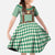 Lederhosen Oktoberfest Family Matching Off The Shoulder Long Sleeve Dress and Hawaiian Shirt Green Edelweiss Floral Polka Dots - Wonder Print Shop