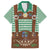 Lederhosen Oktoberfest Family Matching Off The Shoulder Long Sleeve Dress and Hawaiian Shirt Green Edelweiss Floral Polka Dots - Wonder Print Shop