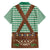 Lederhosen Oktoberfest Family Matching Off The Shoulder Long Sleeve Dress and Hawaiian Shirt Green Edelweiss Floral Polka Dots - Wonder Print Shop