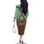 Lederhosen Oktoberfest Family Matching Off The Shoulder Long Sleeve Dress and Hawaiian Shirt Green Edelweiss Floral Polka Dots - Wonder Print Shop