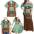 Lederhosen Oktoberfest Family Matching Off Shoulder Maxi Dress and Hawaiian Shirt Green Edelweiss Floral Polka Dots - Wonder Print Shop