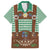 Lederhosen Oktoberfest Family Matching Off Shoulder Maxi Dress and Hawaiian Shirt Green Edelweiss Floral Polka Dots - Wonder Print Shop