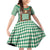 Lederhosen Oktoberfest Family Matching Off Shoulder Short Dress and Hawaiian Shirt Green Edelweiss Floral Polka Dots - Wonder Print Shop