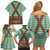 Lederhosen Oktoberfest Family Matching Off Shoulder Short Dress and Hawaiian Shirt Green Edelweiss Floral Polka Dots - Wonder Print Shop