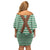 Lederhosen Oktoberfest Family Matching Off Shoulder Short Dress and Hawaiian Shirt Green Edelweiss Floral Polka Dots - Wonder Print Shop