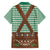 Lederhosen Oktoberfest Family Matching Short Sleeve Bodycon Dress and Hawaiian Shirt Green Edelweiss Floral Polka Dots - Wonder Print Shop