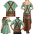 Lederhosen Oktoberfest Family Matching Summer Maxi Dress and Hawaiian Shirt Green Edelweiss Floral Polka Dots - Wonder Print Shop