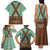 Lederhosen Oktoberfest Family Matching Tank Maxi Dress and Hawaiian Shirt Green Edelweiss Floral Polka Dots - Wonder Print Shop