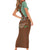 Lederhosen Oktoberfest Short Sleeve Bodycon Dress Green Edelweiss Floral Polka Dots - Wonder Print Shop