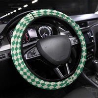 Lederhosen Oktoberfest Steering Wheel Cover Green Edelweiss Floral Polka Dots - Wonder Print Shop