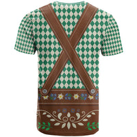 Lederhosen Oktoberfest T Shirt Green Edelweiss Floral Polka Dots - Wonder Print Shop
