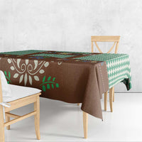 Lederhosen Oktoberfest Tablecloth Green Edelweiss Floral Polka Dots - Wonder Print Shop