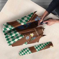 Lederhosen Oktoberfest Umbrella Green Edelweiss Floral Polka Dots - Wonder Print Shop