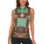 Lederhosen Oktoberfest Women Sleeveless Polo Shirt Green Edelweiss Floral Polka Dots - Wonder Print Shop