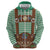 Lederhosen Oktoberfest Zip Hoodie Green Edelweiss Floral Polka Dots - Wonder Print Shop