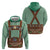 Lederhosen Oktoberfest Zip Hoodie Green Edelweiss Floral Polka Dots - Wonder Print Shop