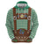 Lederhosen Oktoberfest Zip Hoodie Green Edelweiss Floral Polka Dots - Wonder Print Shop