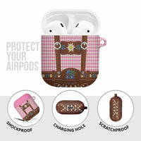 Lederhosen Oktoberfest AirPods Case Pink Edelweiss Floral Polka Dots - Wonder Print Shop