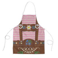 Lederhosen Oktoberfest Apron Pink Edelweiss Floral Polka Dots - Wonder Print Shop