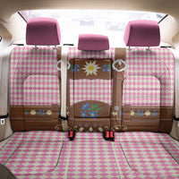 Lederhosen Oktoberfest Back Car Seat Cover Pink Edelweiss Floral Polka Dots - Wonder Print Shop