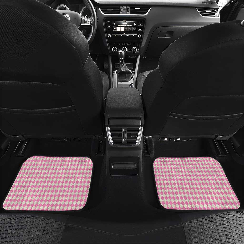 Lederhosen Oktoberfest Car Mats Pink Edelweiss Floral Polka Dots - Wonder Print Shop