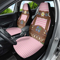 Lederhosen Oktoberfest Car Seat Cover Pink Edelweiss Floral Polka Dots - Wonder Print Shop