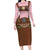 Lederhosen Oktoberfest Family Matching Long Sleeve Bodycon Dress and Hawaiian Shirt Pink Edelweiss Floral Polka Dots - Wonder Print Shop