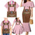 Lederhosen Oktoberfest Family Matching Mermaid Dress and Hawaiian Shirt Pink Edelweiss Floral Polka Dots - Wonder Print Shop