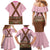 Lederhosen Oktoberfest Family Matching Mermaid Dress and Hawaiian Shirt Pink Edelweiss Floral Polka Dots - Wonder Print Shop
