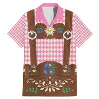 Lederhosen Oktoberfest Family Matching Mermaid Dress and Hawaiian Shirt Pink Edelweiss Floral Polka Dots - Wonder Print Shop