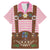 Lederhosen Oktoberfest Family Matching Mermaid Dress and Hawaiian Shirt Pink Edelweiss Floral Polka Dots - Wonder Print Shop