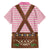 Lederhosen Oktoberfest Family Matching Off The Shoulder Long Sleeve Dress and Hawaiian Shirt Pink Edelweiss Floral Polka Dots - Wonder Print Shop