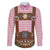 Lederhosen Oktoberfest Family Matching Off The Shoulder Long Sleeve Dress and Hawaiian Shirt Pink Edelweiss Floral Polka Dots - Wonder Print Shop