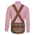 Lederhosen Oktoberfest Family Matching Off The Shoulder Long Sleeve Dress and Hawaiian Shirt Pink Edelweiss Floral Polka Dots - Wonder Print Shop