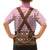 Lederhosen Oktoberfest Family Matching Off Shoulder Maxi Dress and Hawaiian Shirt Pink Edelweiss Floral Polka Dots - Wonder Print Shop