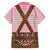 Lederhosen Oktoberfest Family Matching Off Shoulder Maxi Dress and Hawaiian Shirt Pink Edelweiss Floral Polka Dots - Wonder Print Shop