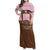 Lederhosen Oktoberfest Family Matching Off Shoulder Maxi Dress and Hawaiian Shirt Pink Edelweiss Floral Polka Dots - Wonder Print Shop