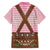Lederhosen Oktoberfest Family Matching Short Sleeve Bodycon Dress and Hawaiian Shirt Pink Edelweiss Floral Polka Dots - Wonder Print Shop