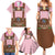 Lederhosen Oktoberfest Family Matching Summer Maxi Dress and Hawaiian Shirt Pink Edelweiss Floral Polka Dots - Wonder Print Shop