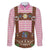 Lederhosen Oktoberfest Family Matching Summer Maxi Dress and Hawaiian Shirt Pink Edelweiss Floral Polka Dots - Wonder Print Shop