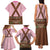 Lederhosen Oktoberfest Family Matching Tank Maxi Dress and Hawaiian Shirt Pink Edelweiss Floral Polka Dots - Wonder Print Shop