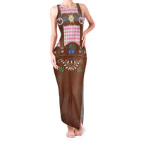 Lederhosen Oktoberfest Family Matching Tank Maxi Dress and Hawaiian Shirt Pink Edelweiss Floral Polka Dots - Wonder Print Shop