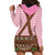 Lederhosen Oktoberfest Hoodie Dress Pink Edelweiss Floral Polka Dots - Wonder Print Shop