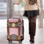 Lederhosen Oktoberfest Luggage Cover Pink Edelweiss Floral Polka Dots - Wonder Print Shop