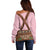 Lederhosen Oktoberfest Off Shoulder Sweater Pink Edelweiss Floral Polka Dots - Wonder Print Shop