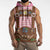 Lederhosen Oktoberfest Sleeveless Hoodie Pink Edelweiss Floral Polka Dots - Wonder Print Shop